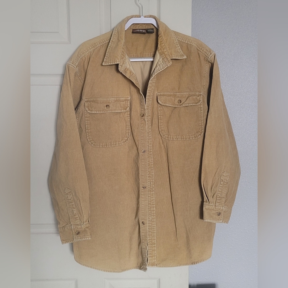 Mens XL Vintage Corduroy Jeep Chore Shacket